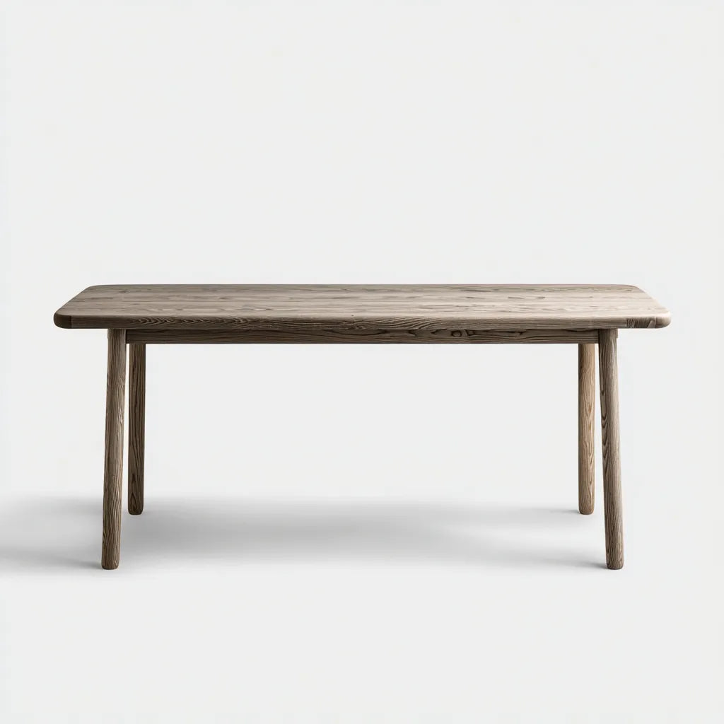 Tavolo da pranzo 180×90×76 cm - legno massello marrone - design essenziale