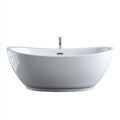 Vasca freestanding ovale 170×78×58 cm - acrilico bianco - profilo avvolgente