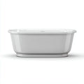 Vasca freestanding ovale 168×80×57 cm - acrilico bianco - bordo sottile contemporaneo