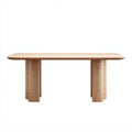 Tavolo da pranzo in legno 180×90×75 cm - naturale - base a pannello design contemporaneo