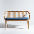 Divano Da Esterno 145×62×78 cm - legno naturale blu - con seduta imbottita per balcone