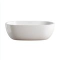 Vasca 160×75×56 cm - acrilico bianco - freestanding con profilo arrotondato per bagno