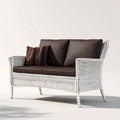 Divano Da Esterno 160×80×88 cm - marrone beige - intrecciato in stile naturale per giardino